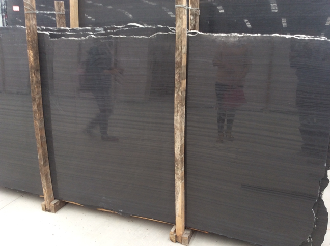 Black Wooden Black Marble Black Timber Chinese Marble Slabs 