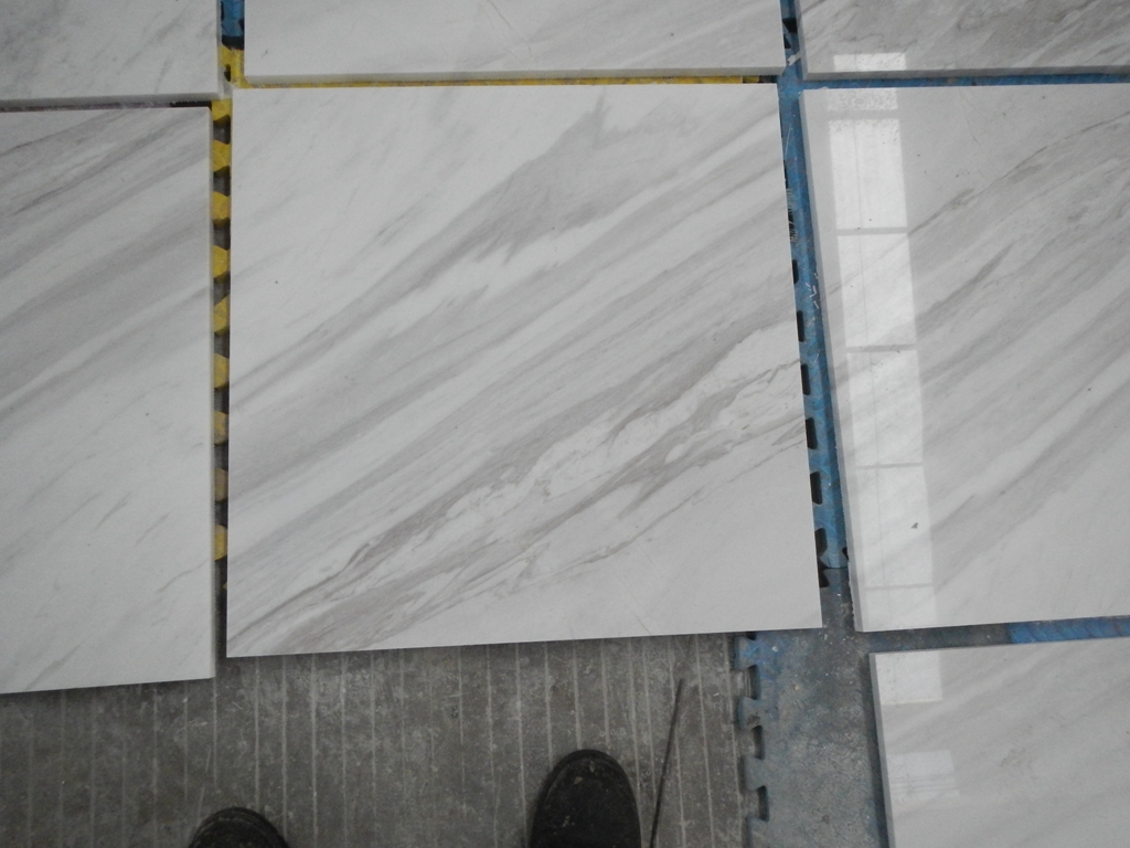 Greece Volakas Civic White Marble Tiles with Grey Viens