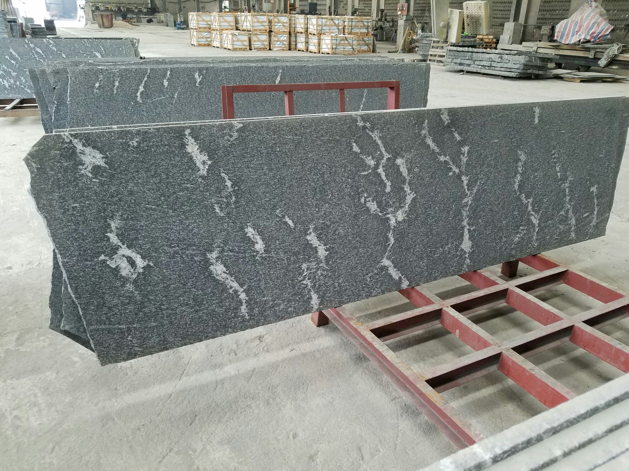 Snow Grey Granite Chinese Black Granite Slabs High Quality